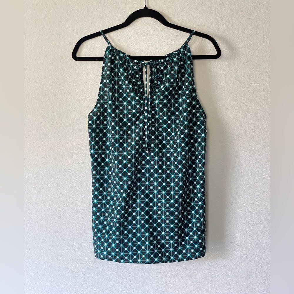 NEW! Women’s, Banana Republic, Green/Black/White, Halter-Neckline Tank. Size L.